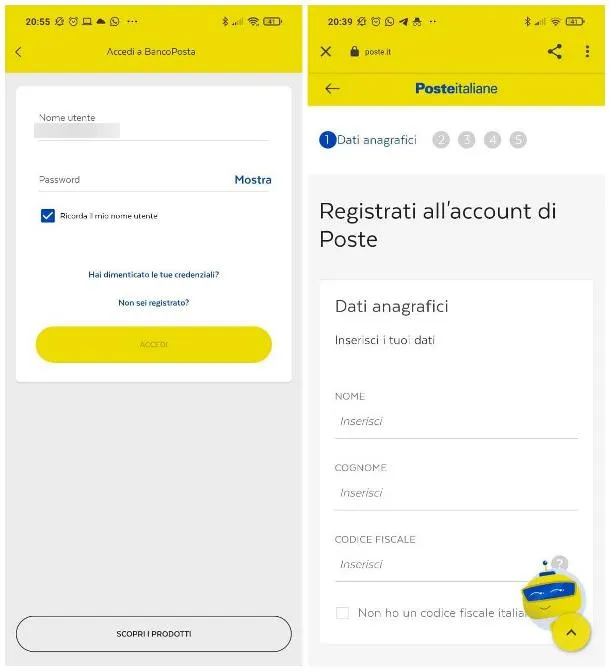 Operazioni preliminari