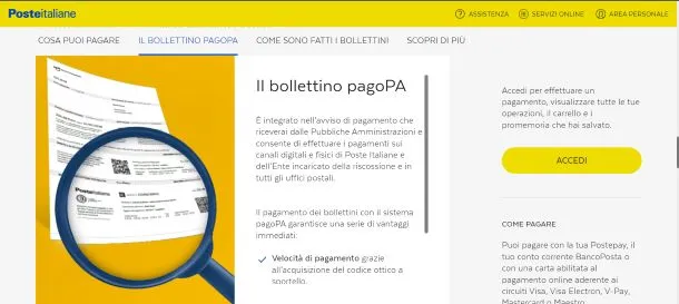 pagare con Poste Italiane