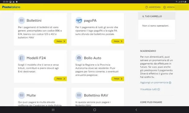 pagare F24 Poste