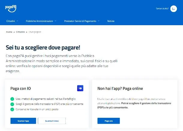 pagare multa online pagopa