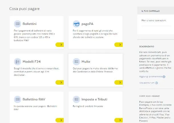 pagare una multa Poste Italiane