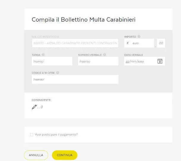 pagare poste italiane