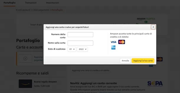 Come pagare con PayPal su Amazon con carta