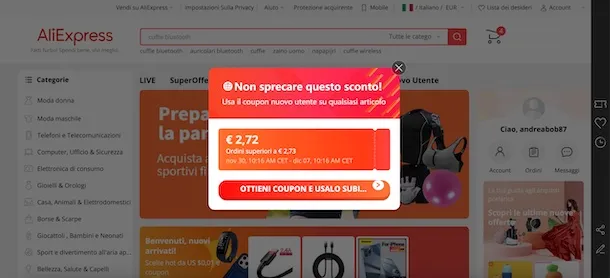 pagare con coupon
