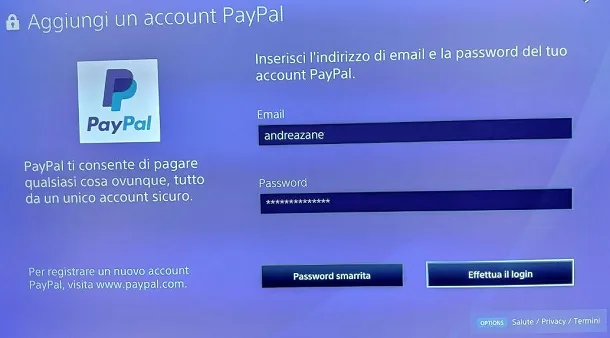 pagare paypal playstation 4